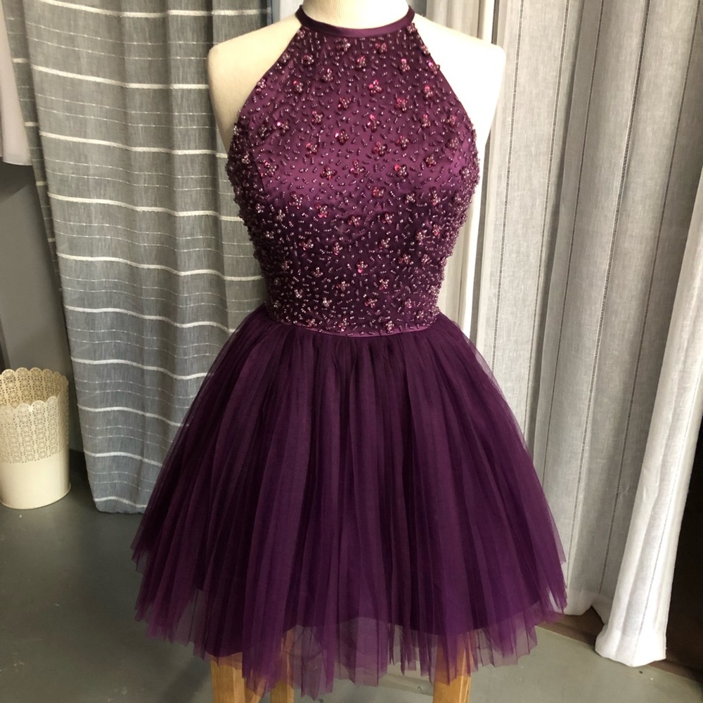 Purple Short Formal Dress size 9 by Anya